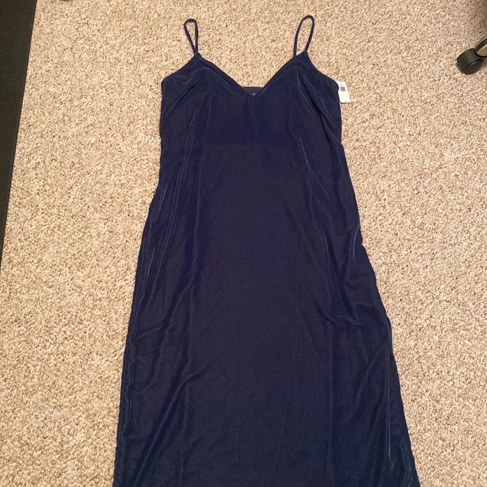 Velvet Slip Midi Dress